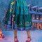Deluxe Womens Mirabel Madrigal Costume Colorful, Encanto Dress With Shoulder Bow Detail